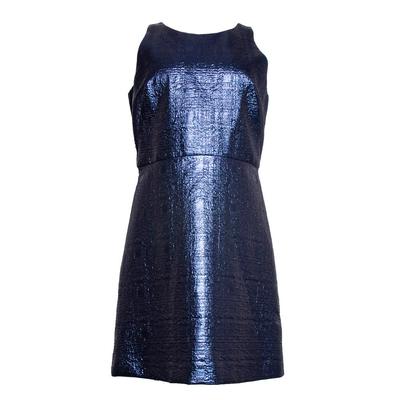 New Milly Size 8 Blue Metallic Dress