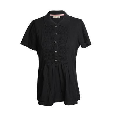 Burberry Size Small Smock Detail Polo Top