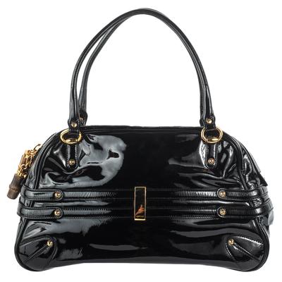Gucci Black Patent Leather Handbag 
