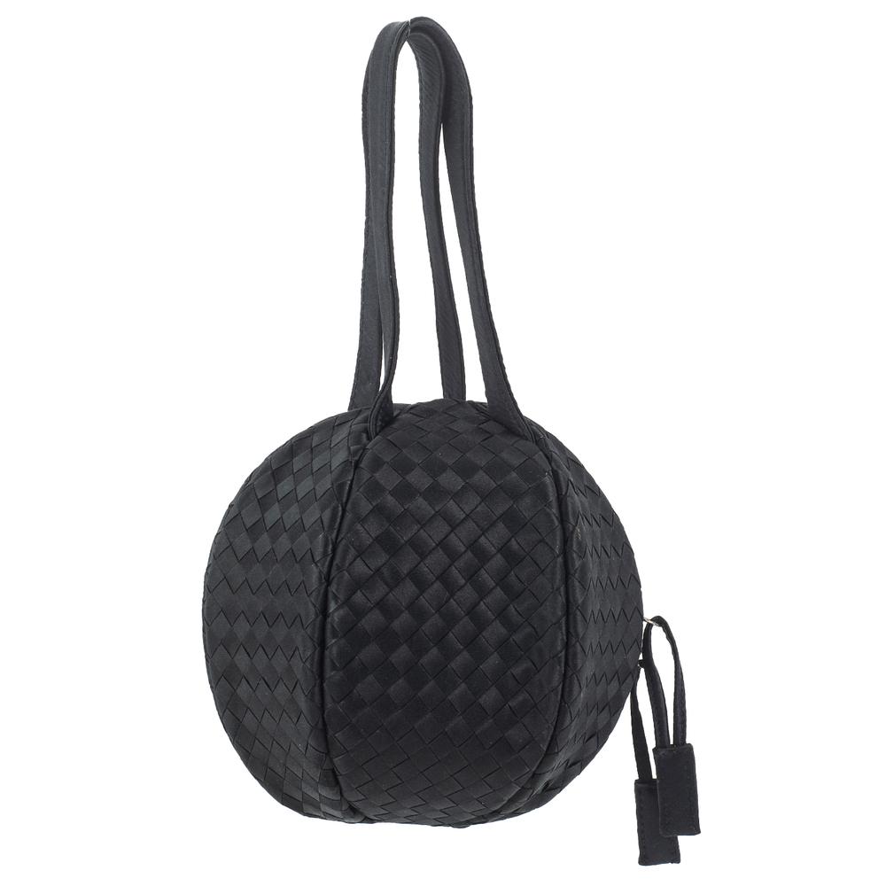  Bottega Veneta Black Woven Ball Handbag