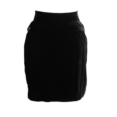 Chanel Size Small Vintage Velvet Skirt 