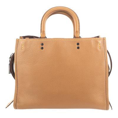 Coach Medium Tan Leather Dual Strap Handbag 
