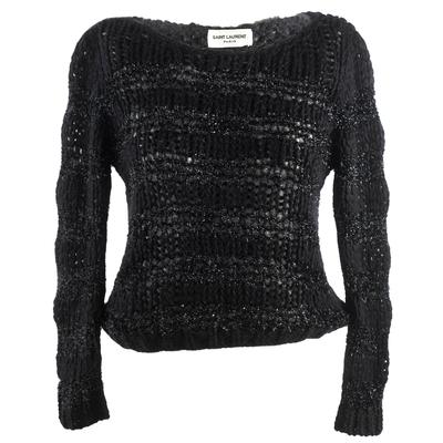 Saint Laurent Size Medium Black Sweater 