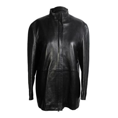 Prada Size Small Black Label Leather Jacket