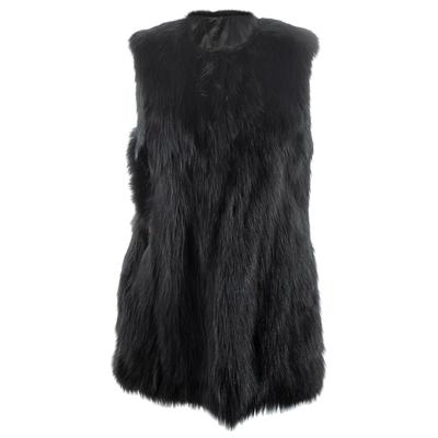 Theory Size Small Fox Fur Reversible Vest