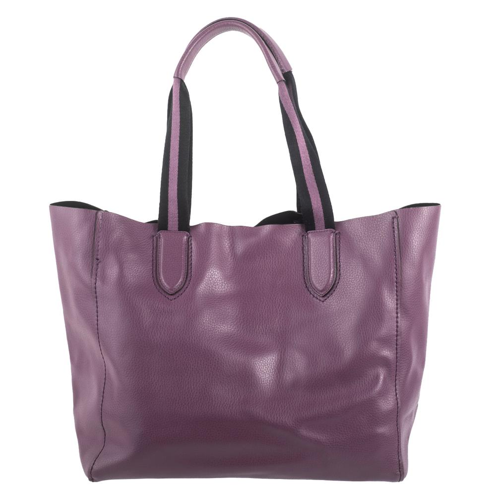  Coach Purple Leather Tote Handbag