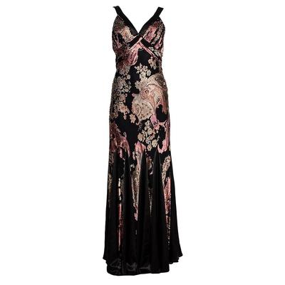 Sue Wong Size 10 Black Long Evening Dress