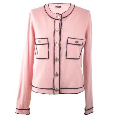 2021 Chanel Size 38 Pink Cashmere Runway Cardigan 