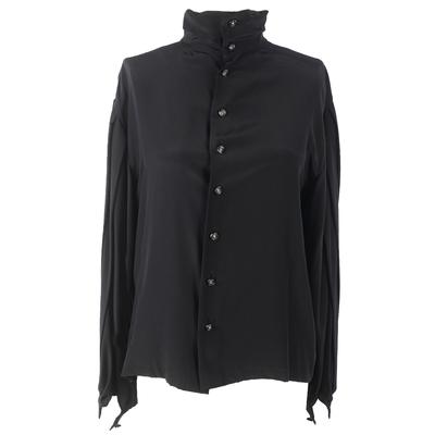 Chanel Size 38 Silk Pleated Blouse 