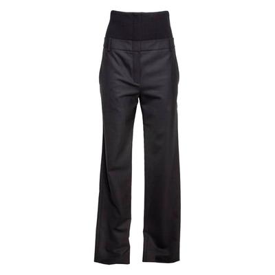 New Tibi Size 4 Black Tropical Wool Hanne Corset Pants