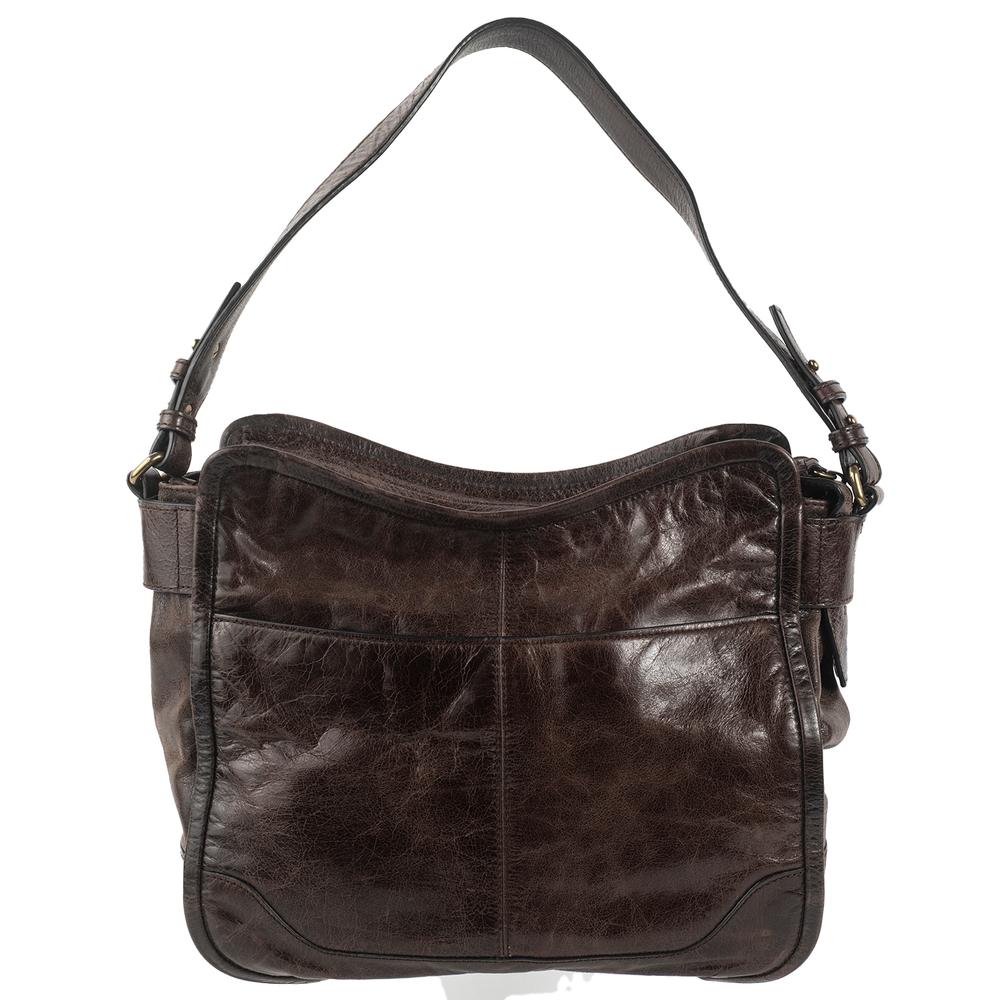  Frye Brown Distressed Leather Handbag