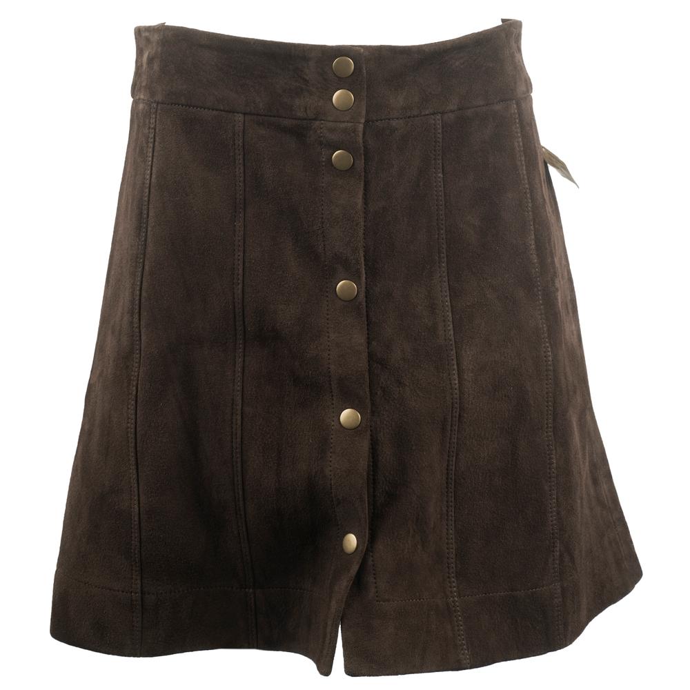  Frame Size 29 Brown Suede Skirt