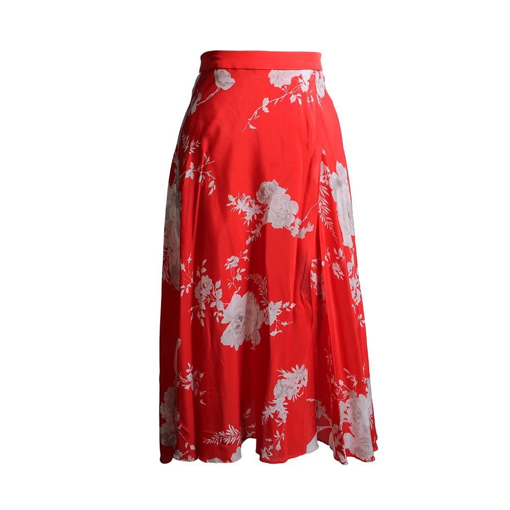  Alice & Olivia Size Xs Silk Floral Print Skirt