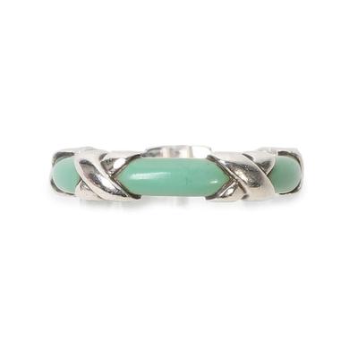 Tiffany & Co. Size 7.5 Enamel X Ring
