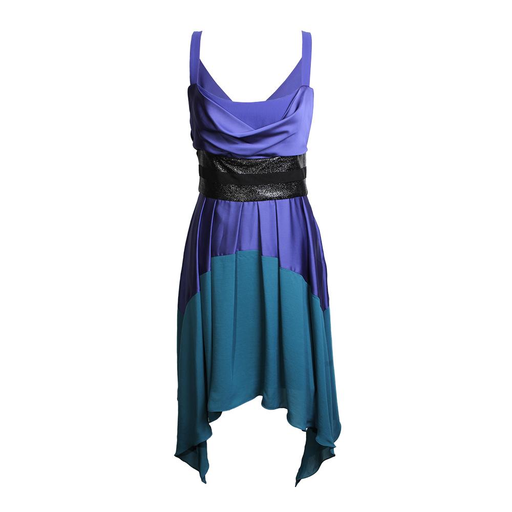  Halston Size 4 Color Block Dress