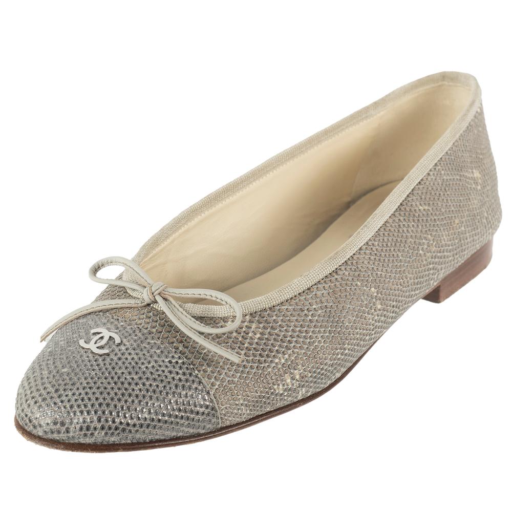  Chanel Size 38 Grey Shoes
