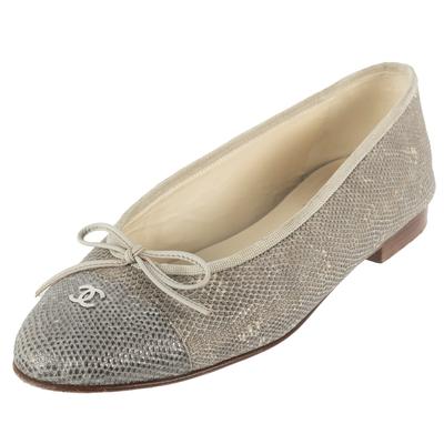 Chanel Size 38 Grey Shoes 