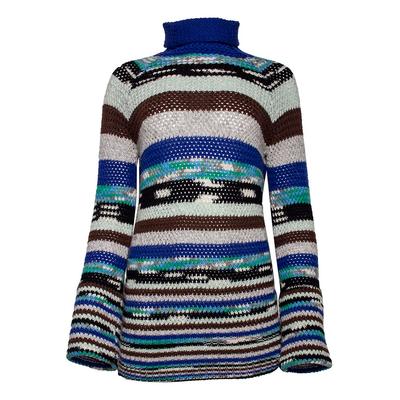 Missoni Size 42 Blue Knit Sweater
