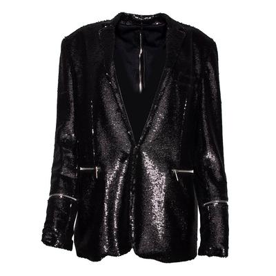 New Any Old Iron Size Medium Black Sequin Jacket