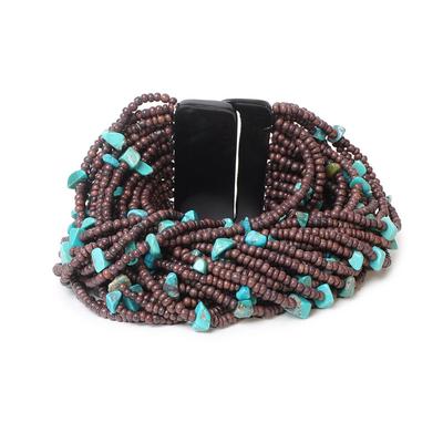 Multi Strand Wood Bead Bracelet