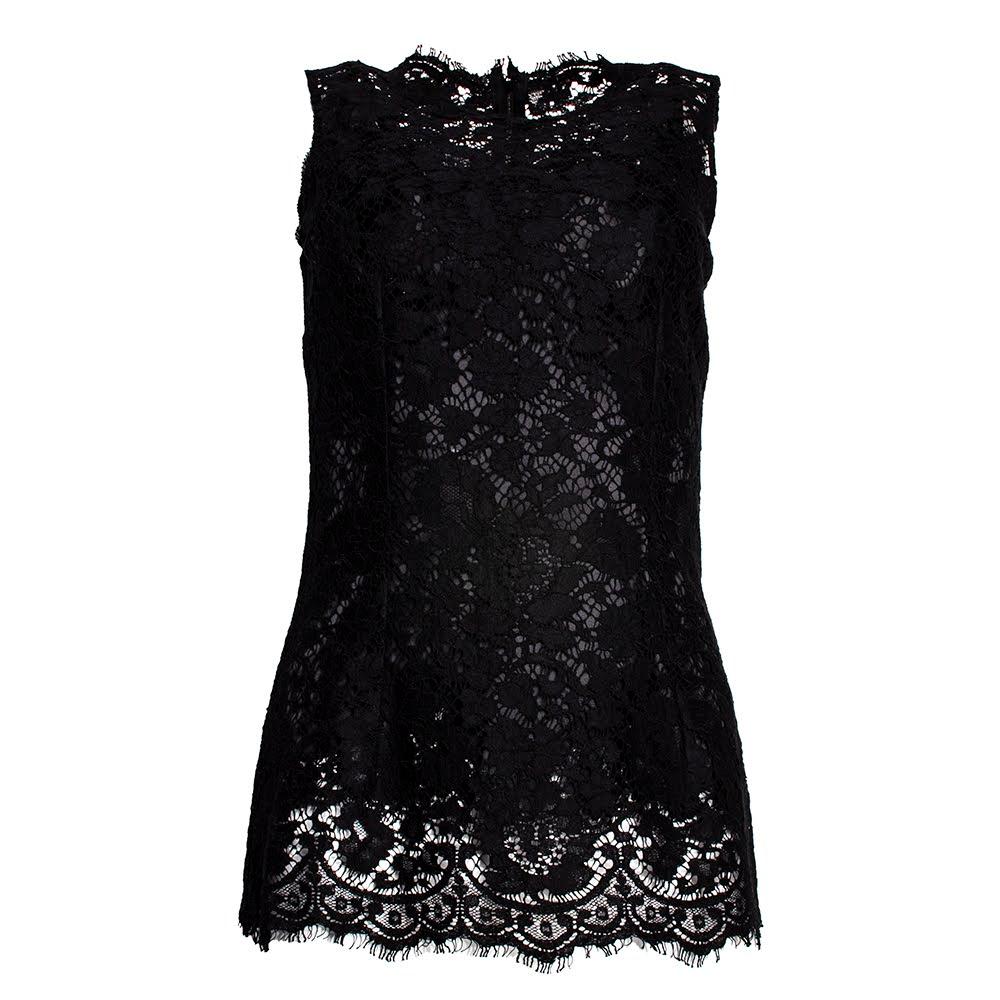 Dolce & Gabbana Size Small Black Lace Top
