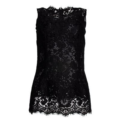Dolce & Gabbana Size Small Black Lace Top