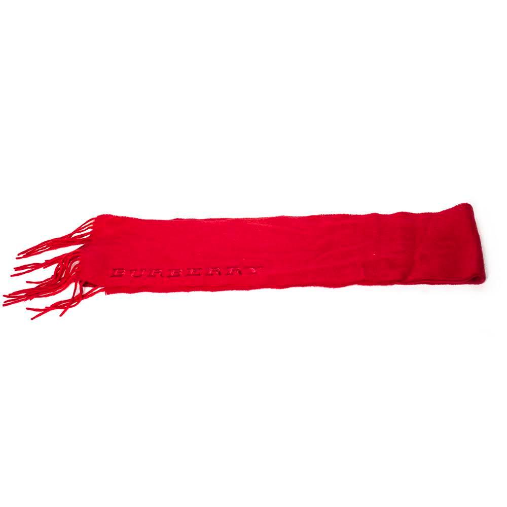  Burberry Red Cashmere Scarf