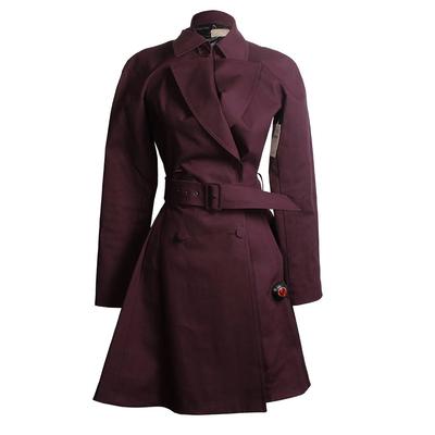  Alaia Size 36 Prune Trench Coat