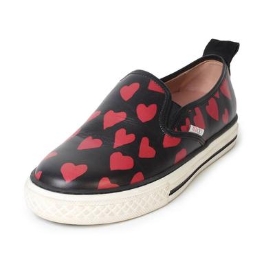 Red Valentino Size 6 Heart Print Slip-Ons