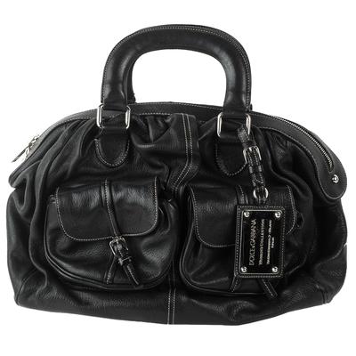 Dolce & Gabbana Black Leather Shoulder Handbag 