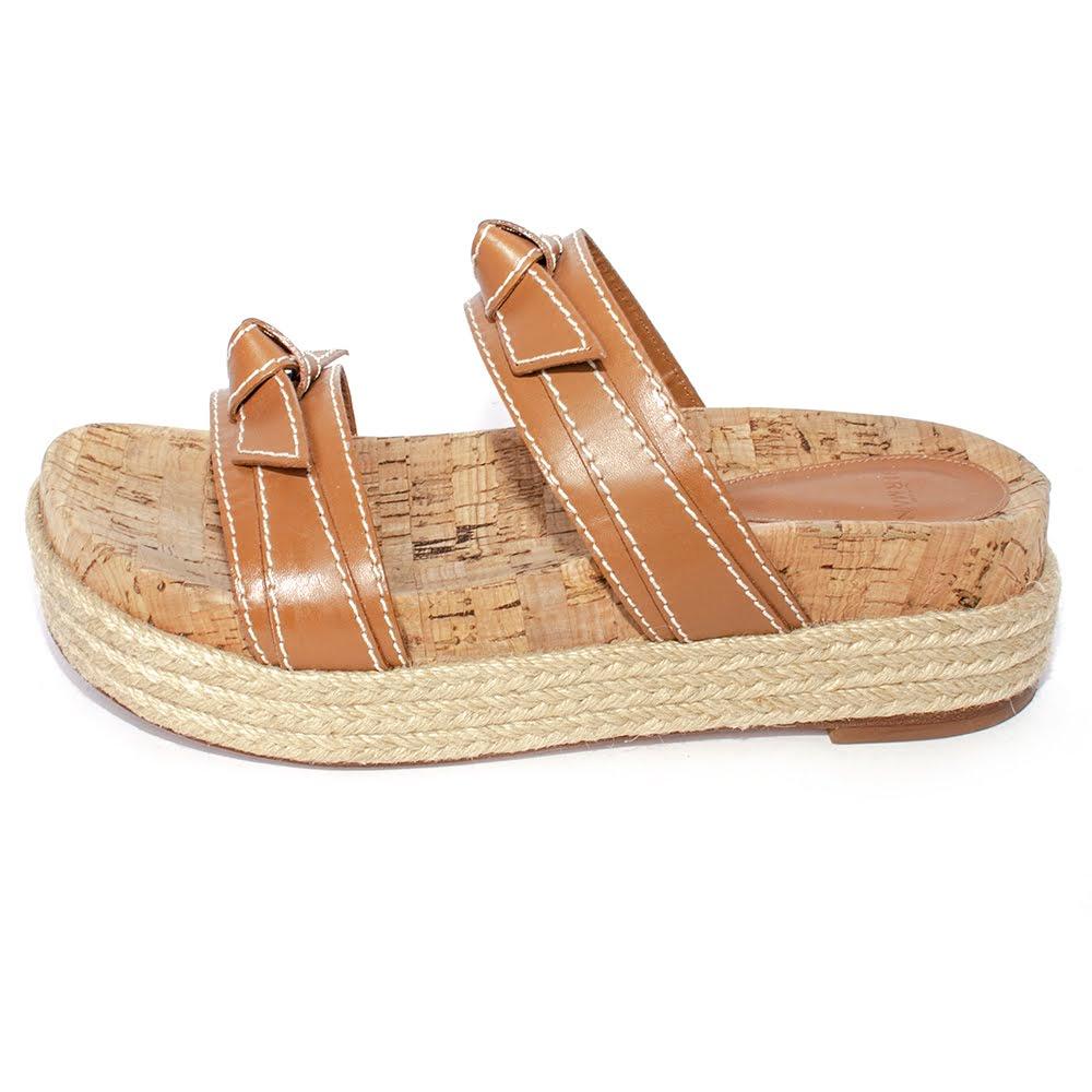  Alexandre Birman Size 41 Tan Cork Sandals