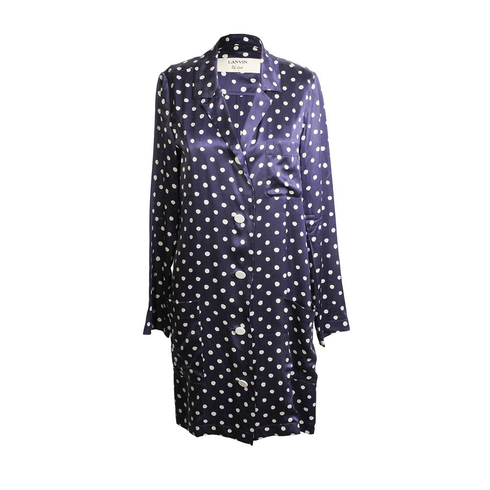  Lanvin Size 34 Silk Polka Dot Dress