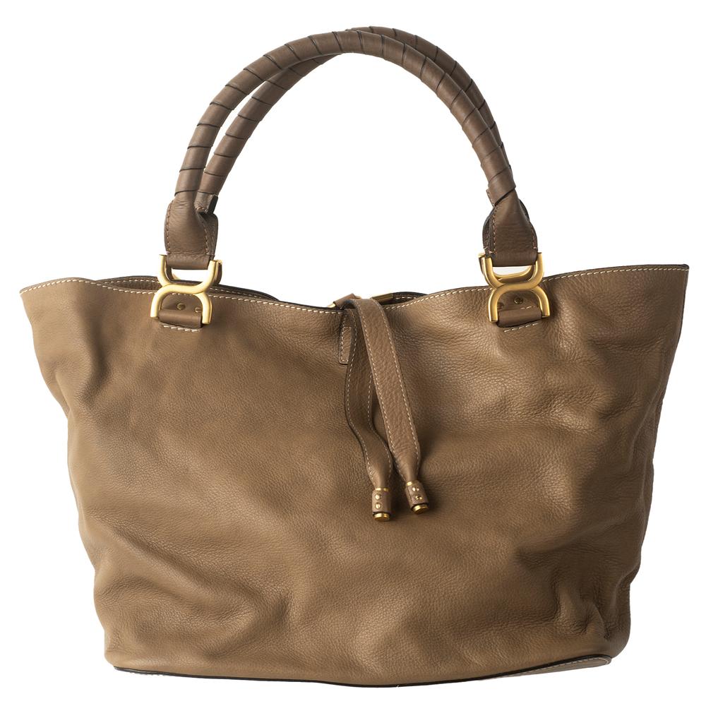  Chloe Tan Leather Tote Handbag