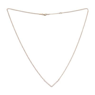 14K Gold with Diamond Arrow on Chain Necklace