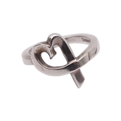 Tiffany + Co. Size 5 925 Silver Paloma Heart Band Ring