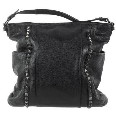 Coach Large Black Rock Studs Leather Handbag 