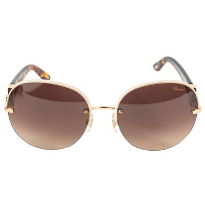 Chopard Brown Tortoise SCHB67S Round Frame Sunglasses