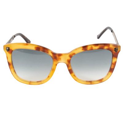 Gucci Tan Tortoise Havana Gold Sunglasses