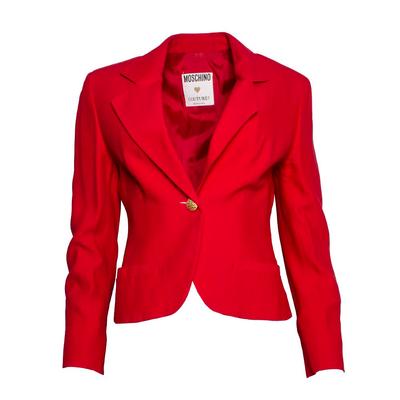 Moschino Size Small Red Jacket