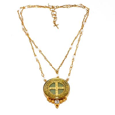 Virgins Saints & Angels Gold Medallion Necklace