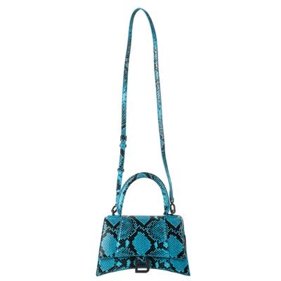 Balenciaga Blue Snake Print Hourglass Bag