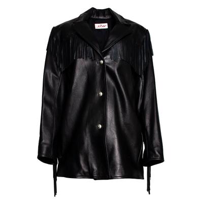 Char Size 14 Black Leather Jacket