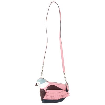 New Kate Spade Pink Quail Bird Crossbody Handbag 