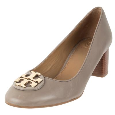Tory Burch Size 7.5 Taupe Leather High Heel Shoes 