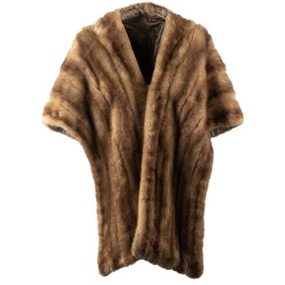 Tan Size Medium Mink Fur Short Coat 
