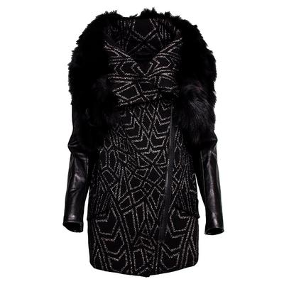 RVN Size XS Black Fur Trim Jacket