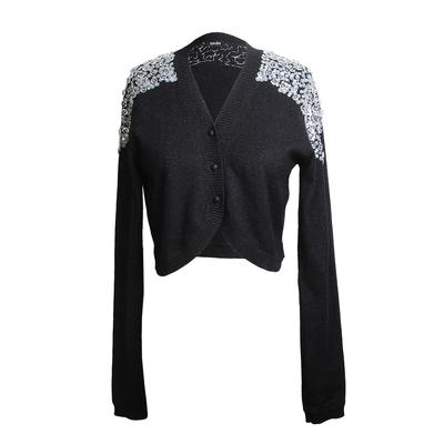 Versace Size Small Embellished Cropped Sweater 