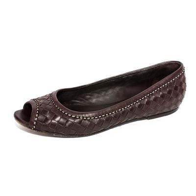 Bottega Veneta Size 38.5 Brown Leather Shoes