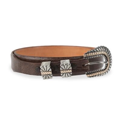 JR. SFE Size 35 Brown Lizard Belt 