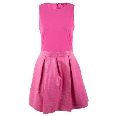 Alice & Olivia Size 8 Pink Mesh Embroidered Short Dress 